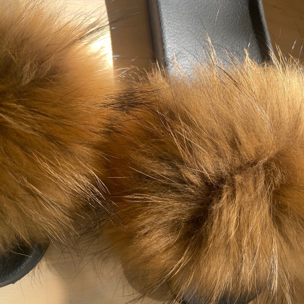 Women's Real Fur Slides Furry Slides/Slippers